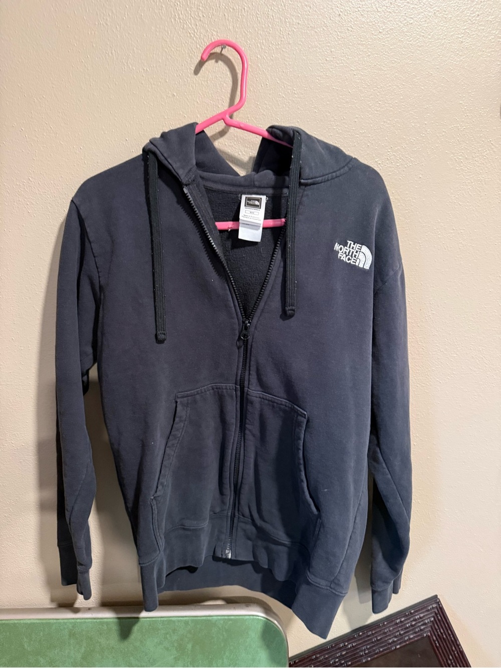 The North Face Faded Black Zip-Up Hooded Sweatshirt